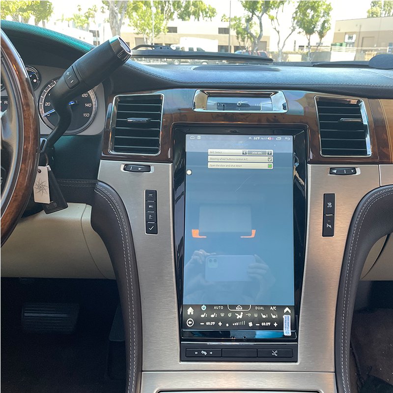 13.6 Inch Vertical Android Touch Tesla Style Car Screen for Cadillac Escalade 2007-2014 Auto Car Stereo Player Radio