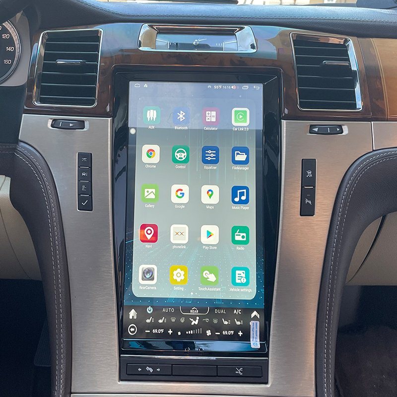 13.6 Inch Vertical Android Touch Tesla Style Car Screen for Cadillac Escalade 2007-2014 Auto Car Stereo Player Radio