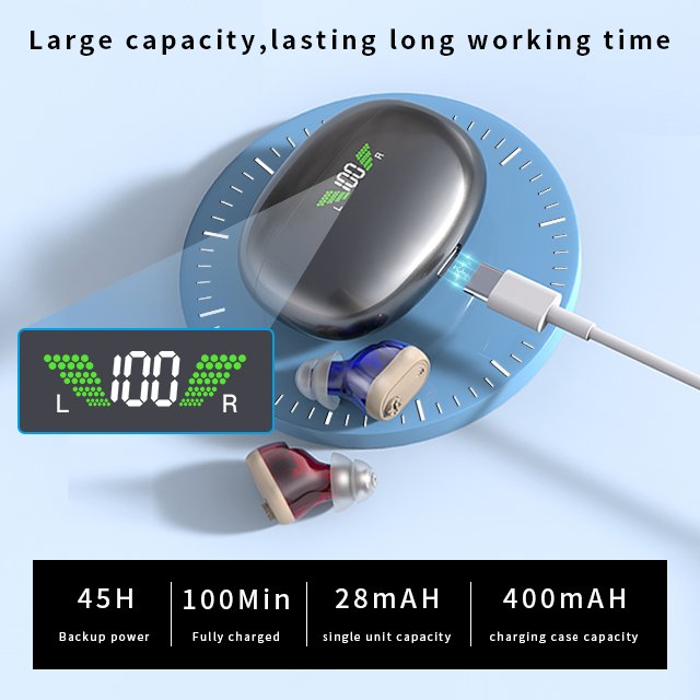 Wireless OTC hearing aids device invisible hearing aid rechargeable manufacturer Ear & Hearing Products wholesale