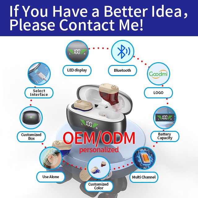 Wireless OTC hearing aids device invisible hearing aid rechargeable manufacturer Ear & Hearing Products wholesale