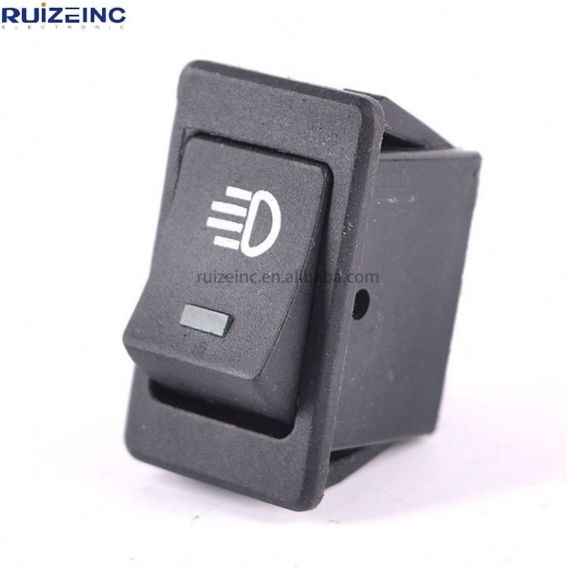 One Piece Drop 12V Modification Switch Auto Fog Lamp Rocker Switch 4p With LED Working Instruction
