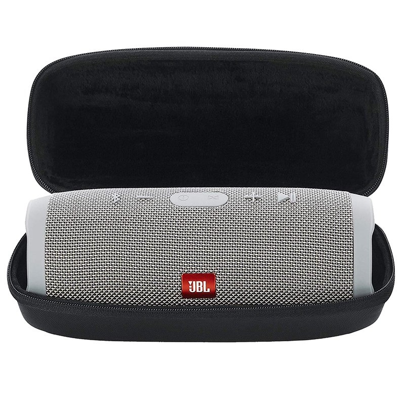 RSBAGS Portable Waterproof Wireless Speaker EVA Case For Charge 5 Wireless Speaker Case Protective Travel Box Velvet Black
