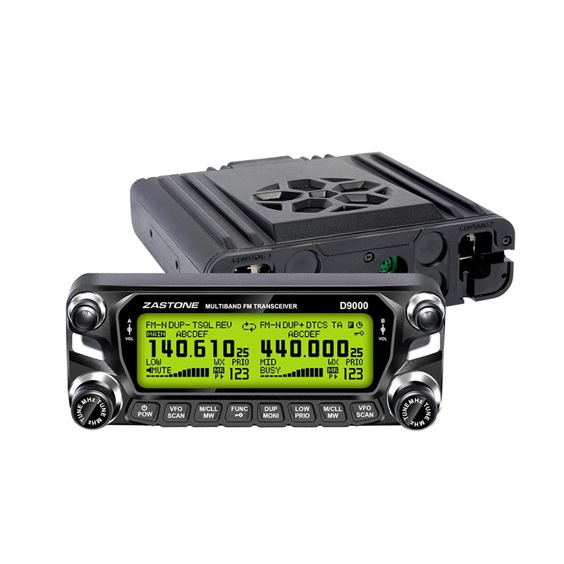 2023 Zastone D9000 50W Car Walkie Talkie 50km Dual Band U/V Mobile Radio HF Transceiver CB Radio Station 136-174MHZ 400-520MHZ