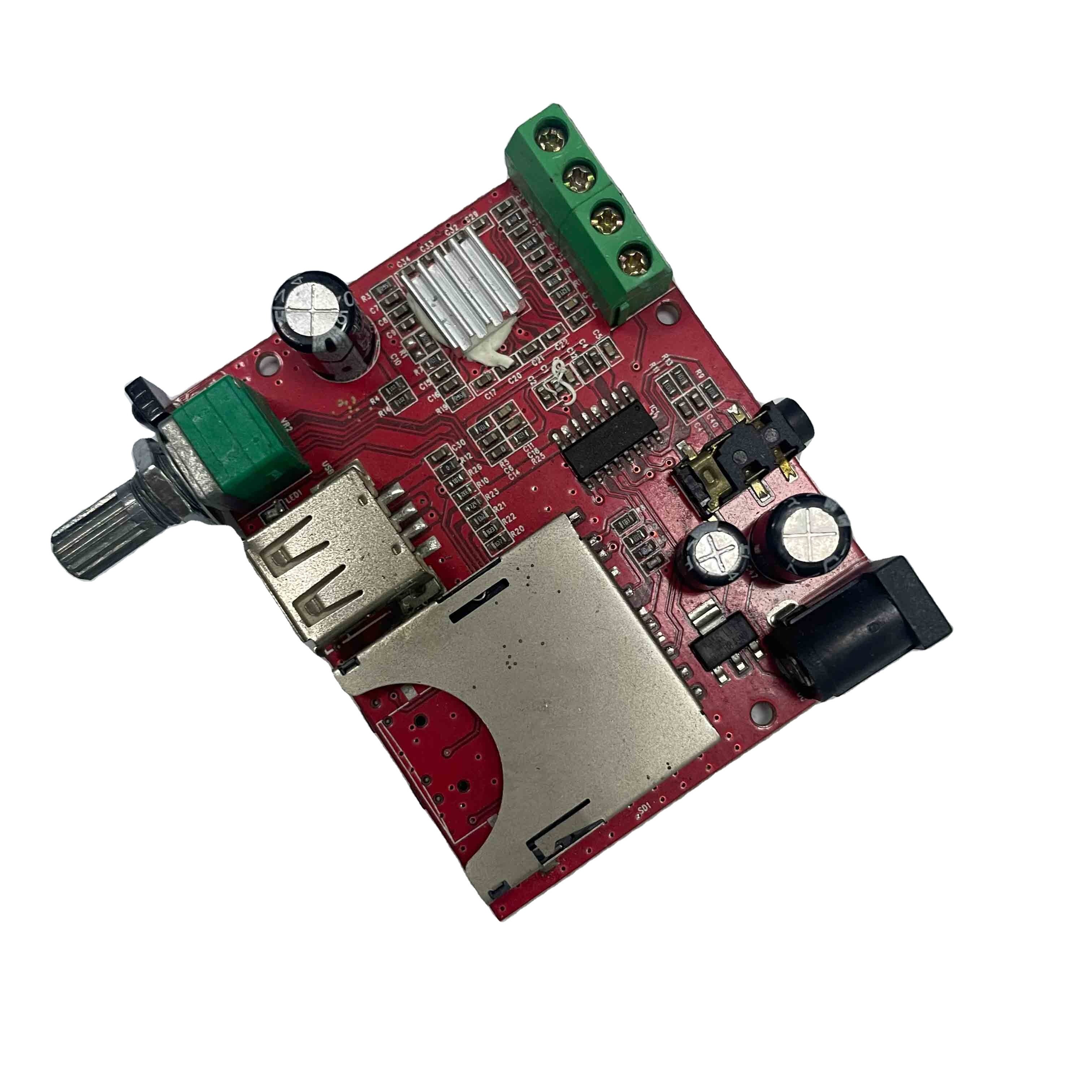 " 2*25W Amplifier Blue tooth 5.0 MP3 Player Decoder Board 12V Car FM Radio Module Support TF USB AUX Handsfree Call Record"