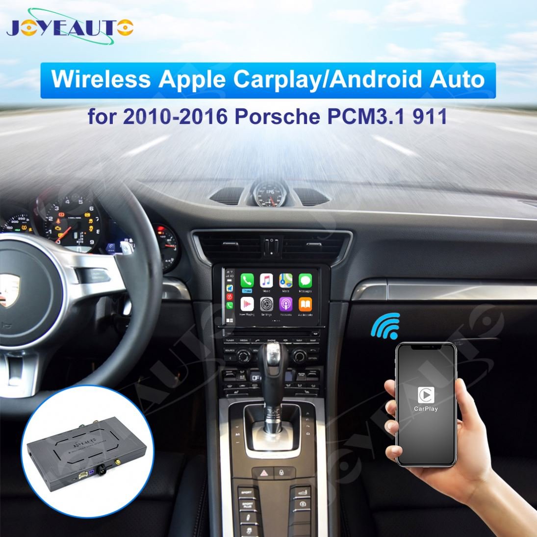 Joyeauto Apple for Porsche Cayenne Panamera Macan Bosxter 911 PCM3.1 Carplay Airplay Auto Solution Portable 4k Cd Player WJPO-1