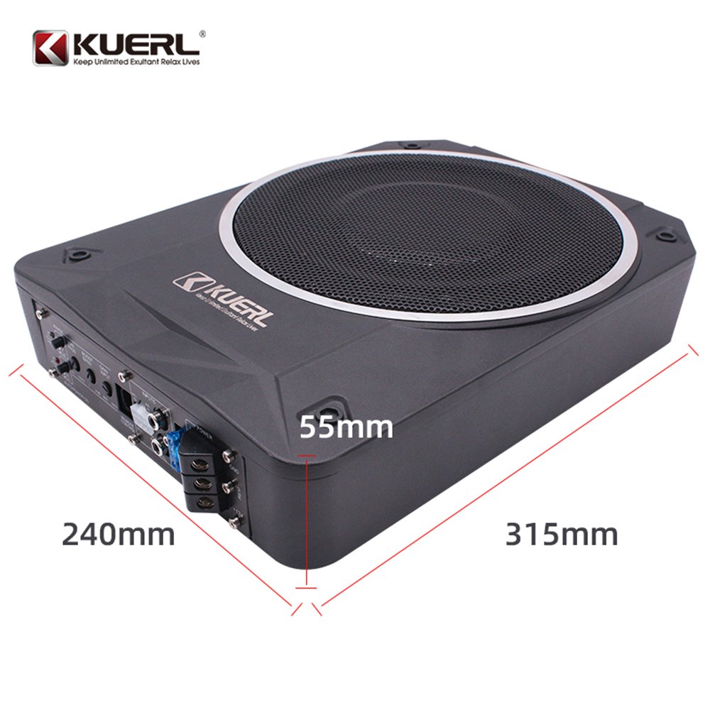 New Model 10 Inch 800W Auto Under Seat Super Thin As 5.5mm Active Subwoofer Slim Amplifier Subwoofer for Car