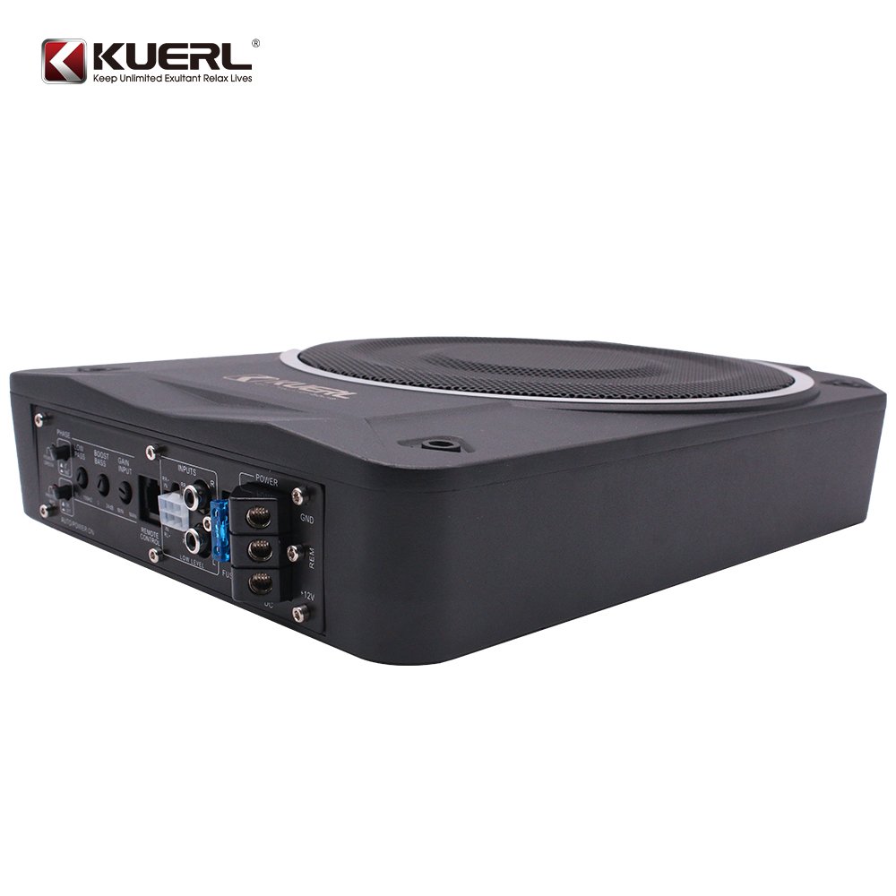 New Model 10 Inch 800W Auto Under Seat Super Thin As 5.5mm Active Subwoofer Slim Amplifier Subwoofer for Car