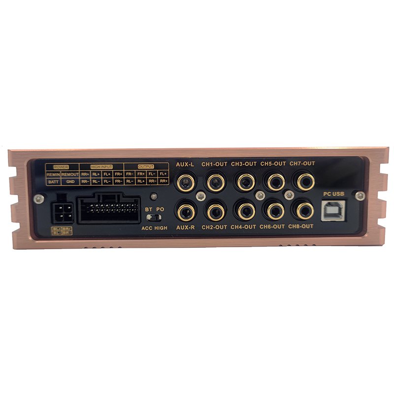 Car DSP AMP 4 in 4 Out 8CH RCA Output 31 EQ Band Crossover Built-in Car Dsp Audio Processor 4*50W Car DSP Amplifier