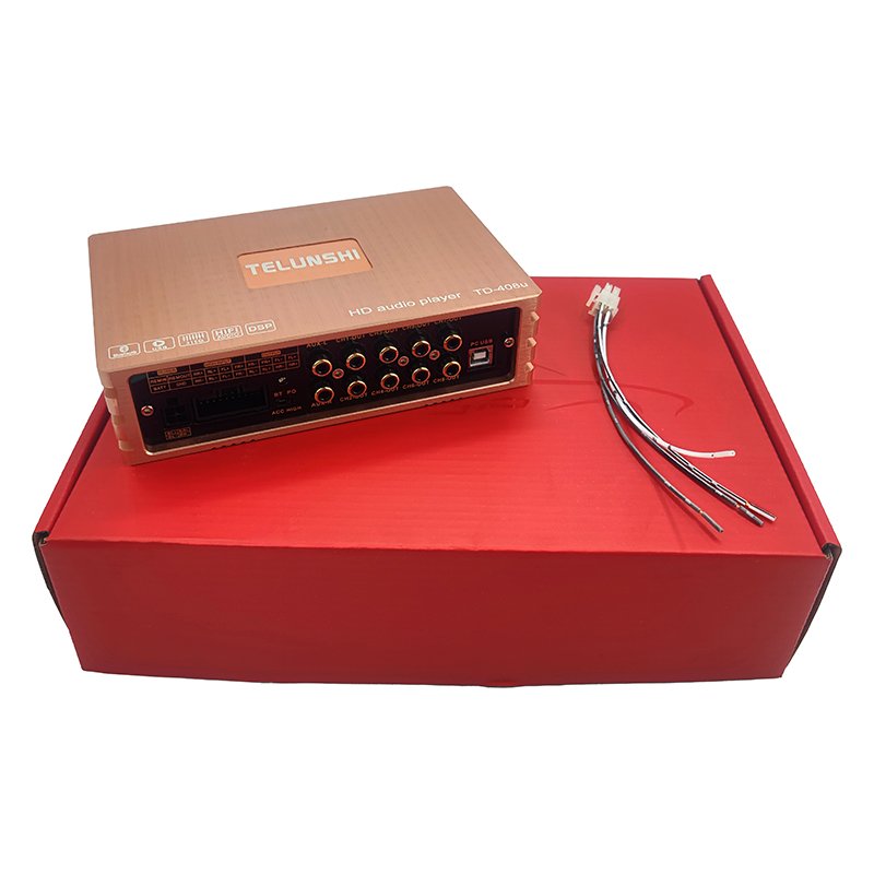 Car DSP AMP 4 in 4 Out 8CH RCA Output 31 EQ Band Crossover Built-in Car Dsp Audio Processor 4*50W Car DSP Amplifier