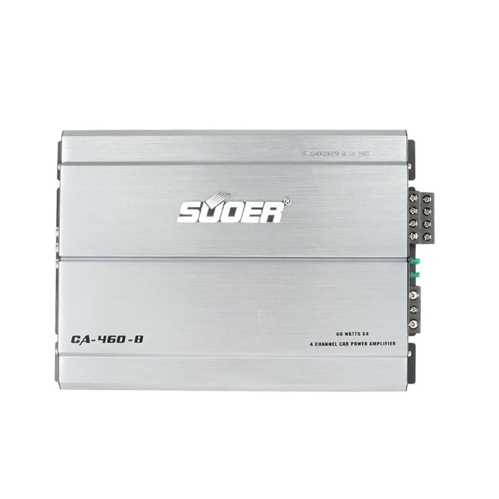 Suoer CA-460-B 4*60 Big Sale Power Car Amplifier Class AB 4 Channel Full Range Audio Good Price Car Amp