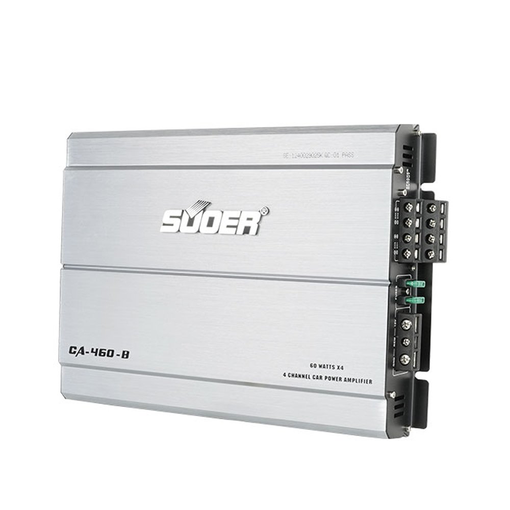 Suoer CA-460-B 4*60 Big Sale Power Car Amplifier Class AB 4 Channel Full Range Audio Good Price Car Amp
