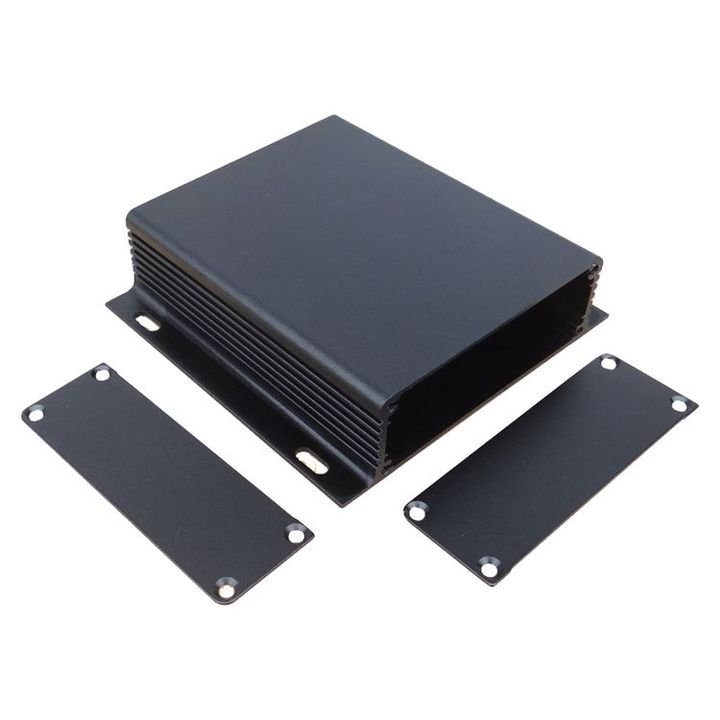 Classic Design Black Audio Hi-fi Car Amplifier Housing DIY Aluminum Extruded Case with Double Chassis