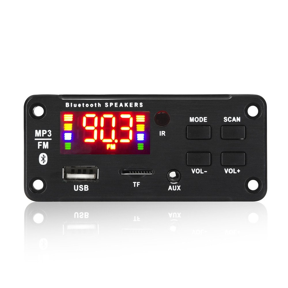 DC 12V Wireless Bluetooth 5.0 MP3 Decoder Board HiFi Stereo Audio Module USB TF Radio Car MP3 Player Handsfree Recording FM
