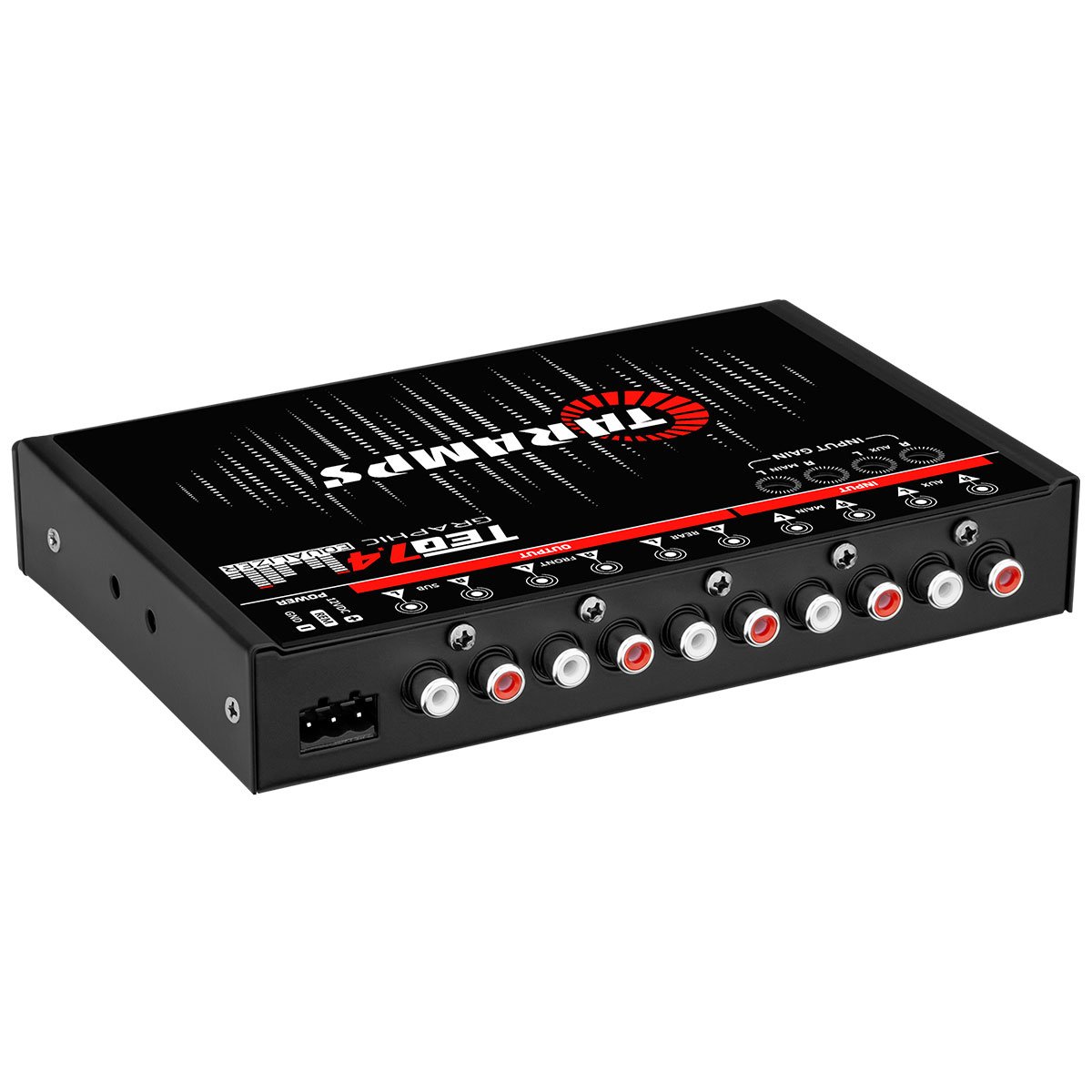 7 Band Graphic Equalizer Taramps TEQ 7.4 4 RCA Inputs and 6 Channel RCA Outputs LPF From 40 to 250Hz Best Control for Car Audio