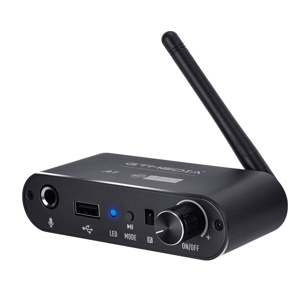 GTMEDIA A1 Wireless DAC Converter Bluetooth 5.2 Receiver Audio Coaxial to R/L 3.5mm Aux Adapter with U Disk Play