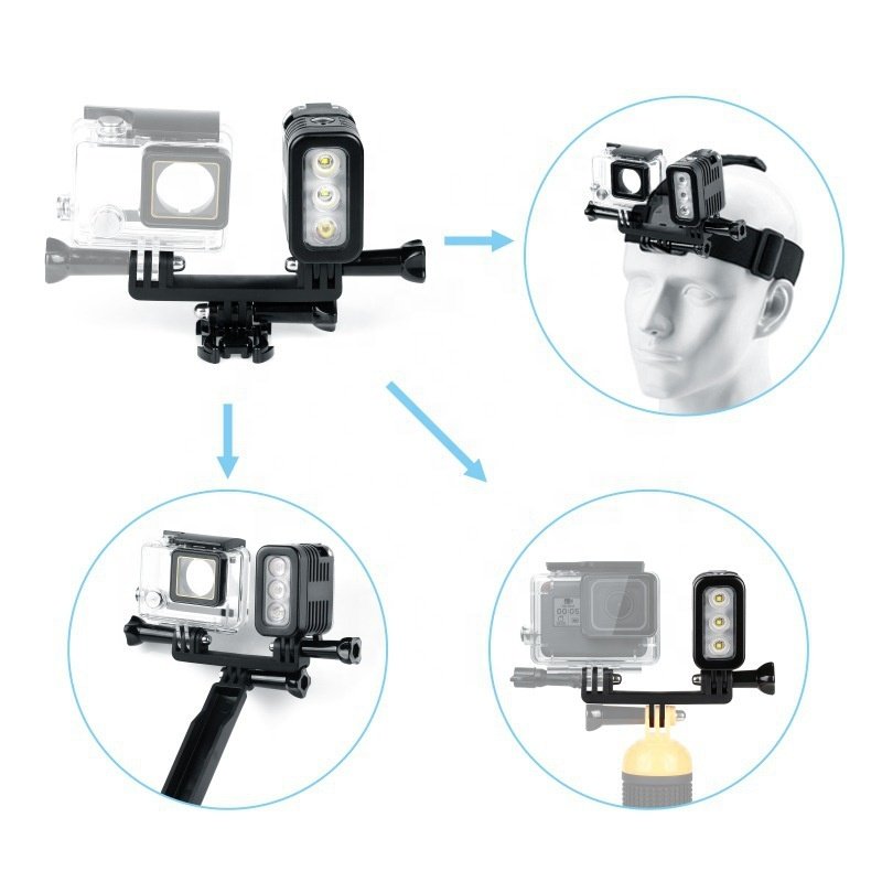 Takenoken Photography Accessories Waterproof Dive Light Waterproof LED Fill Night Light Underwater Video Light for Go Pro Camera