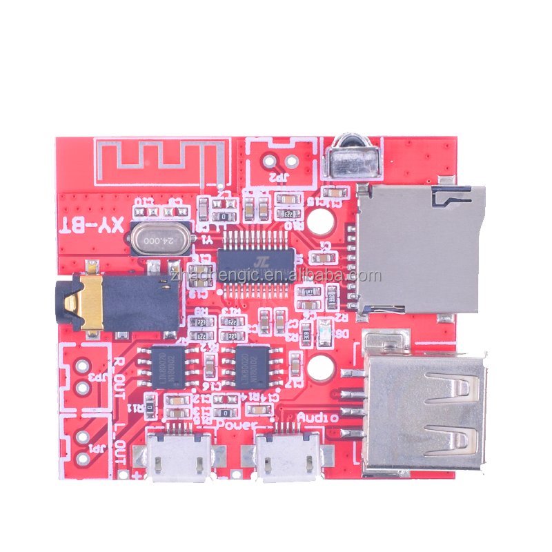 Car Bluetooth 4.1 MP3 WAV Decoding Board 3W Speaker Amplifier Audio Receiver Module Support USB/TF/U-DISK/IR Remote Control