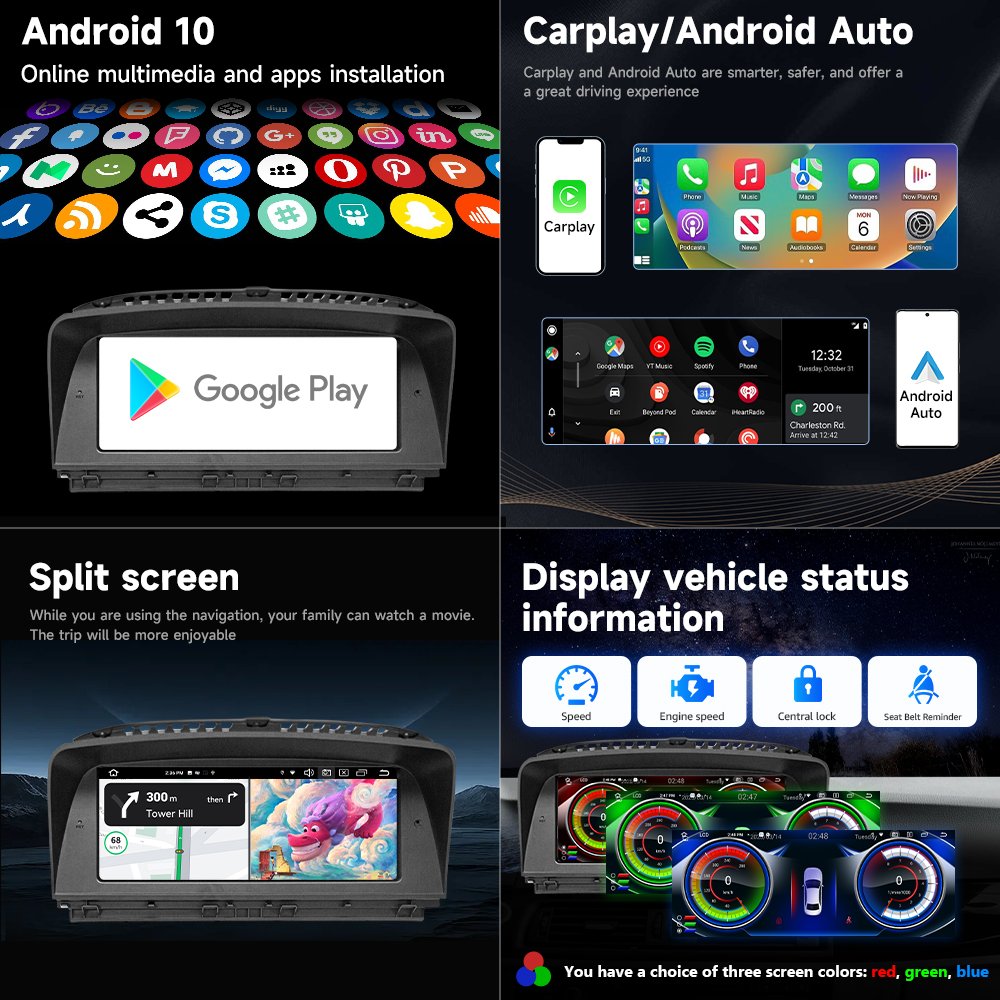 8.8'' Android Auto Radio Multimedia Car Radio Android Player for BMW 7 Series E65 E66 2004-2009
