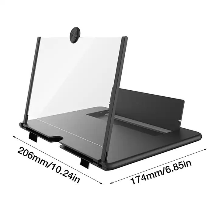 2024 Original Patent Top Quality 2 in 1 Hd 10 12 14 16" Phone Magnifier Mobile Phone Screen 3d Magnifier Desktop Phone Holder St