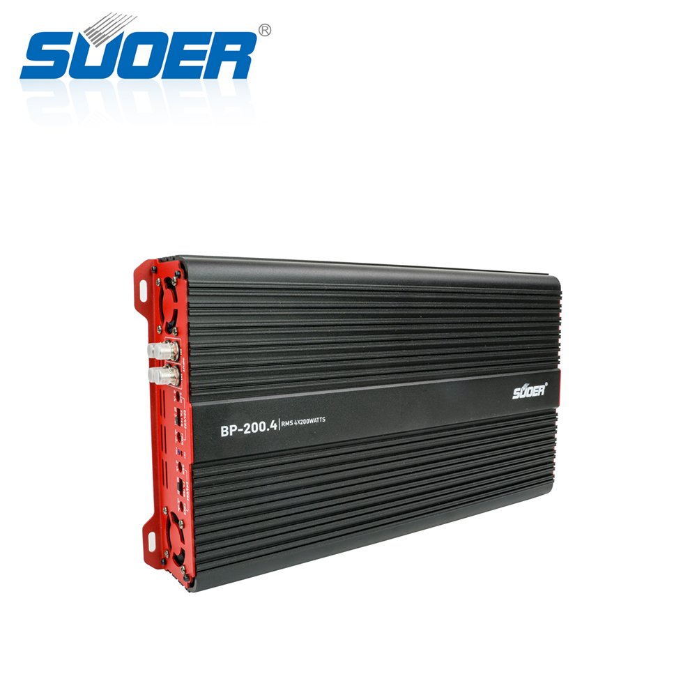 Suoer BP--200.4 200x4 1 or 2 Ohms 200 Watts RMS 4 Channel 200x4 RMS Digital Crossover Car Audio Amplifier