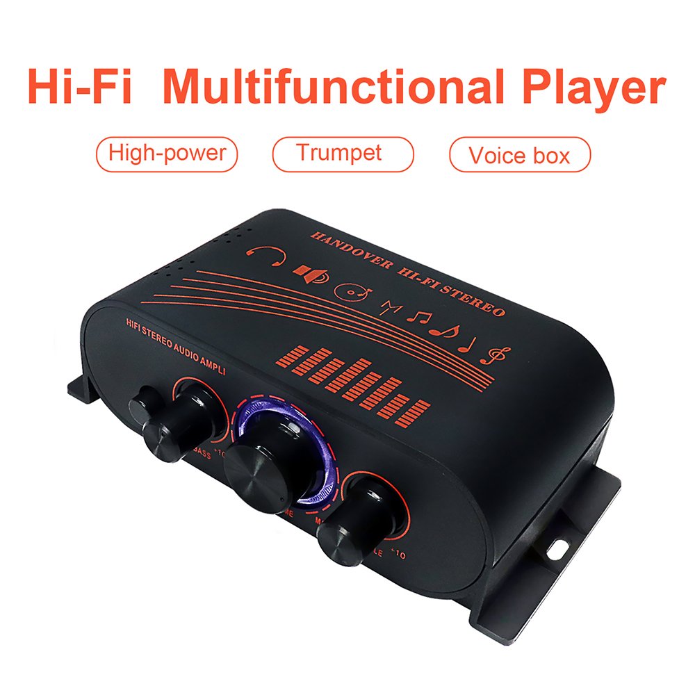 AK170 12V Home Car Hifi Power Amplifier Stereo BASS Audio Amp Speaker Class D Car Home Sound Power Amp