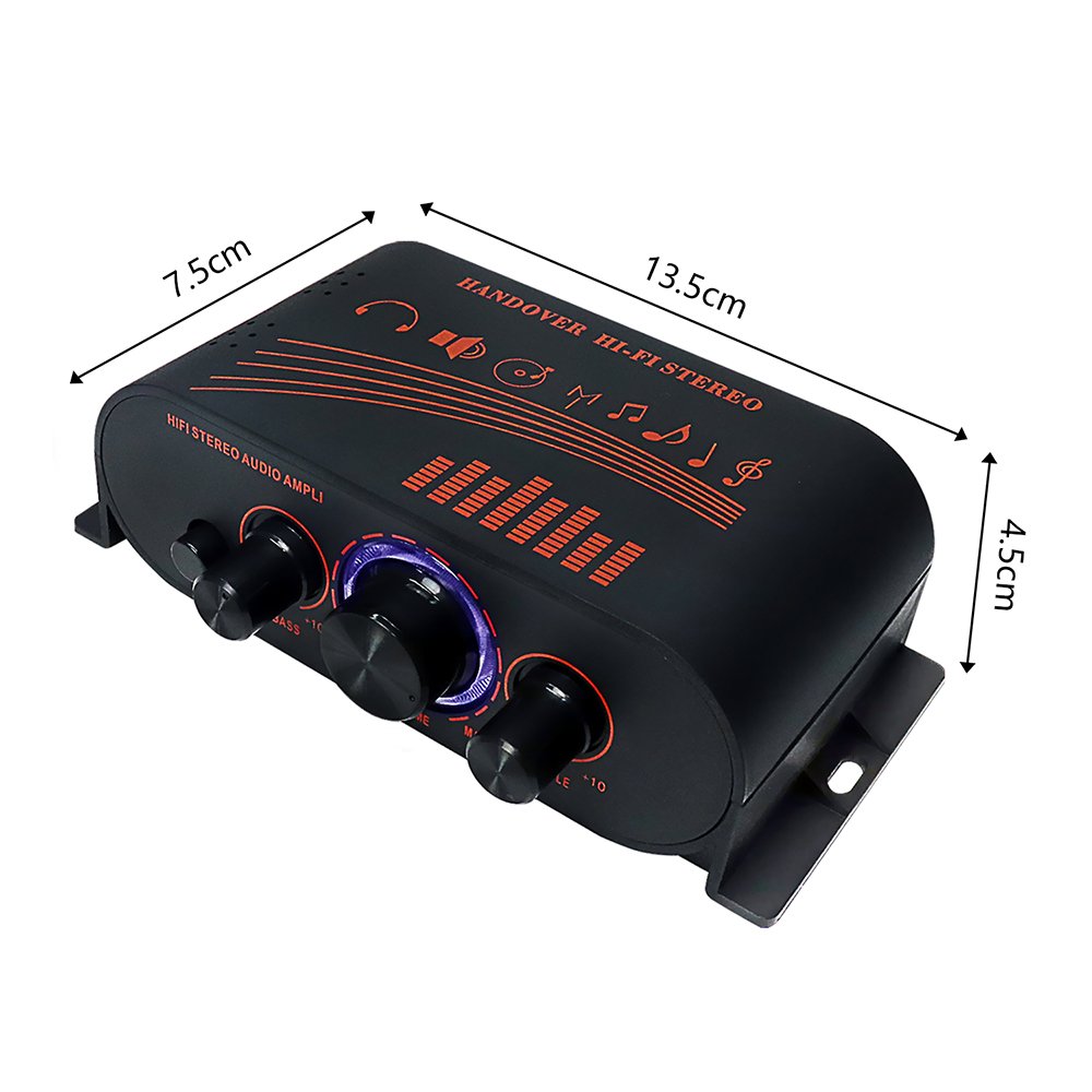 AK170 12V Home Car Hifi Power Amplifier Stereo BASS Audio Amp Speaker Class D Car Home Sound Power Amp