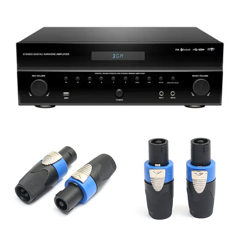 OEM Free Sample plate with nickel professional speaker connector Audio plug power amplifier speaker cable Audio cable ohm head