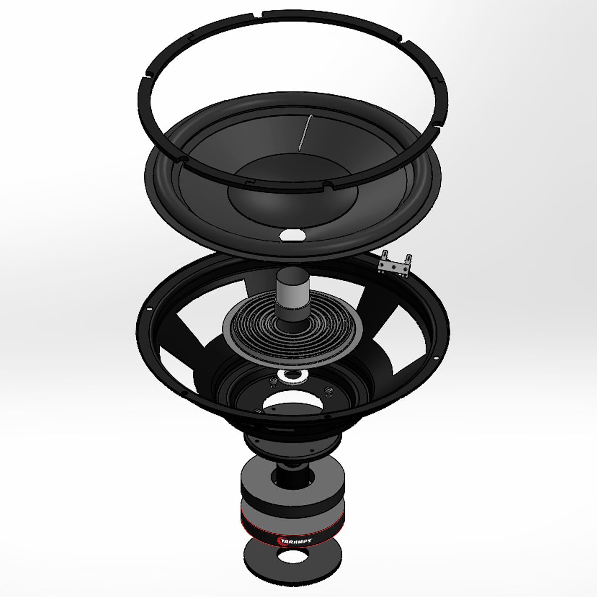 Taramps 12" T 600SW 4 or 8 Ohms Car Audio Speaker 300 Watts Rms 600W Max Woofer Mid Bass to Mid High Loudspeaker 12 Inches Full