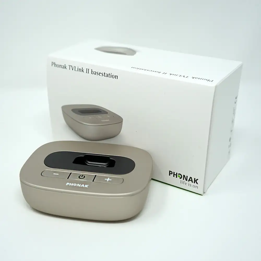 Top Selling Product Phonk TVLink II allows you to stream TV audio in stereo to your hearing aids Hearing Aids Accessories
