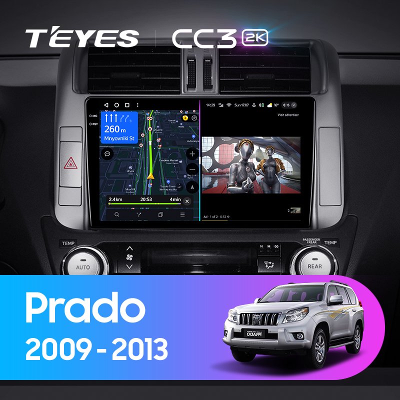 TEYES CC3L CC3 2K for Toyota Land Cruiser Prado 150 2009 - 2013 Car Radio Multimedia Video Player Navigation Stereo GPS Android