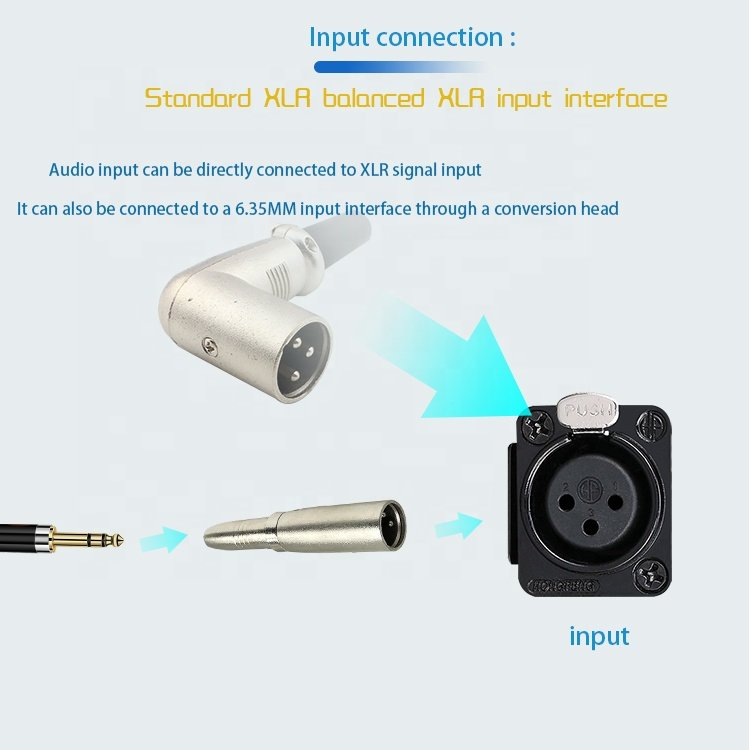 Professional Headphone Amplifier Converter XLR To 3.5MM Audio Interface Mini Portable HIFI Headphone Amplifier Clip Mount
