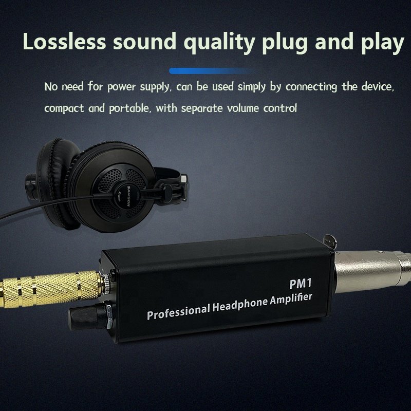 Professional Headphone Amplifier Converter XLR To 3.5MM Audio Interface Mini Portable HIFI Headphone Amplifier Clip Mount