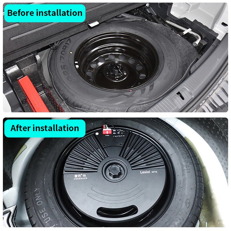 Vehicle Spare Tire Subwoofer Active Heavy Bass Car Audio Modification Special Ultra-thin Subwoofer