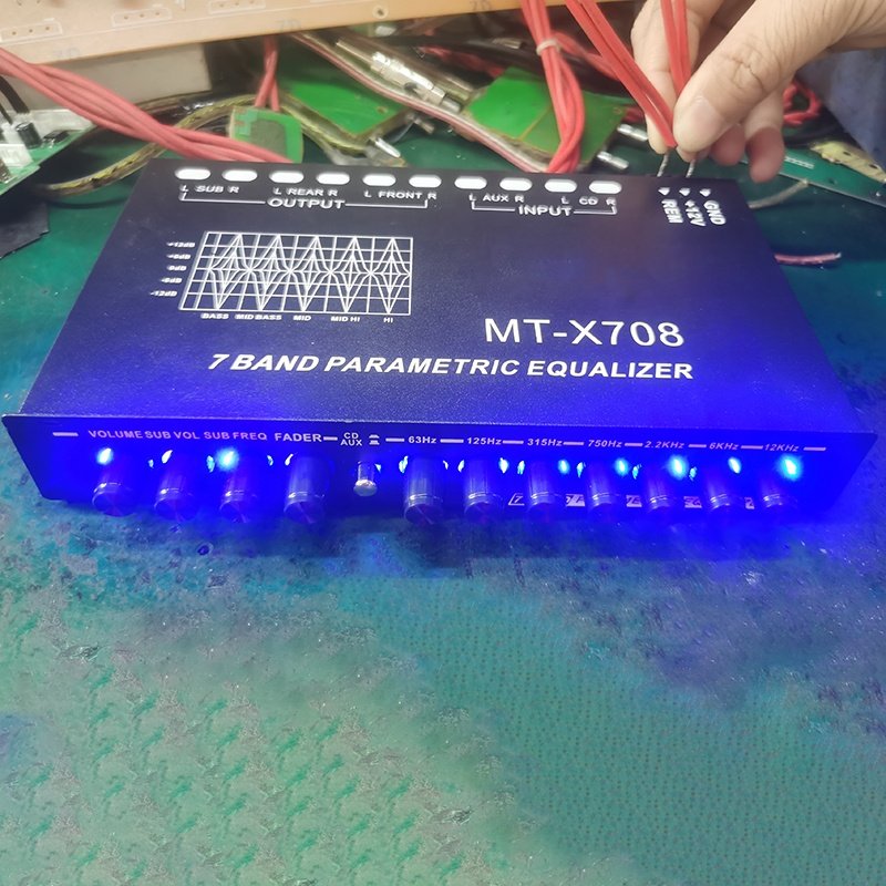 LDZS 7-Band Car Audio Equalizer With Front Rear and Subwoofer Outputs