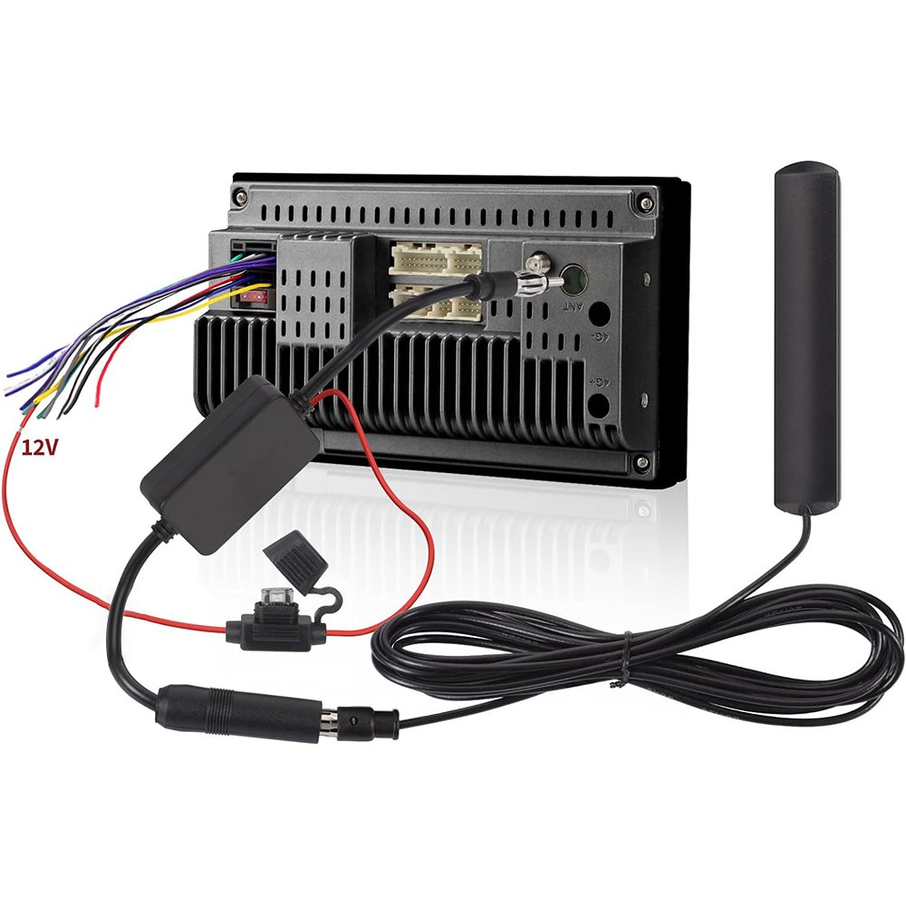 12V Power Supply Universal Car FM Radio Antenna Signal Booster Amplifier