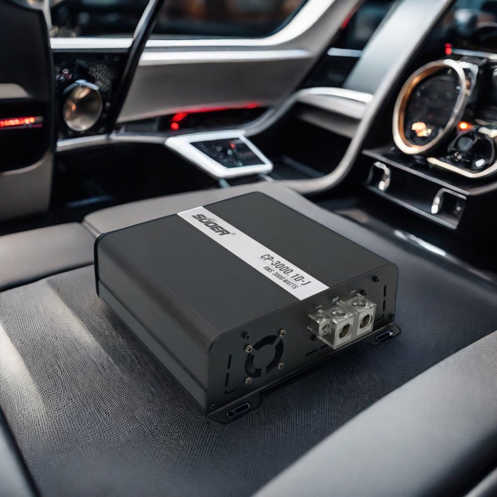 Suoer CP-3000.1d-J Car Power Amplifier 3000W RMS Monoblock Full Range Class D 2000W RMS Power with 12V 1 Channel Crossovers