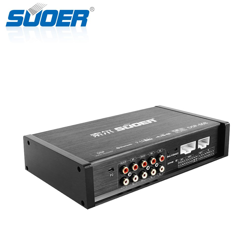 Suoer DSP-608 Good Price Car Stereo Dsp Amplifier Car Dsp Audio Blueteeth Amplifier