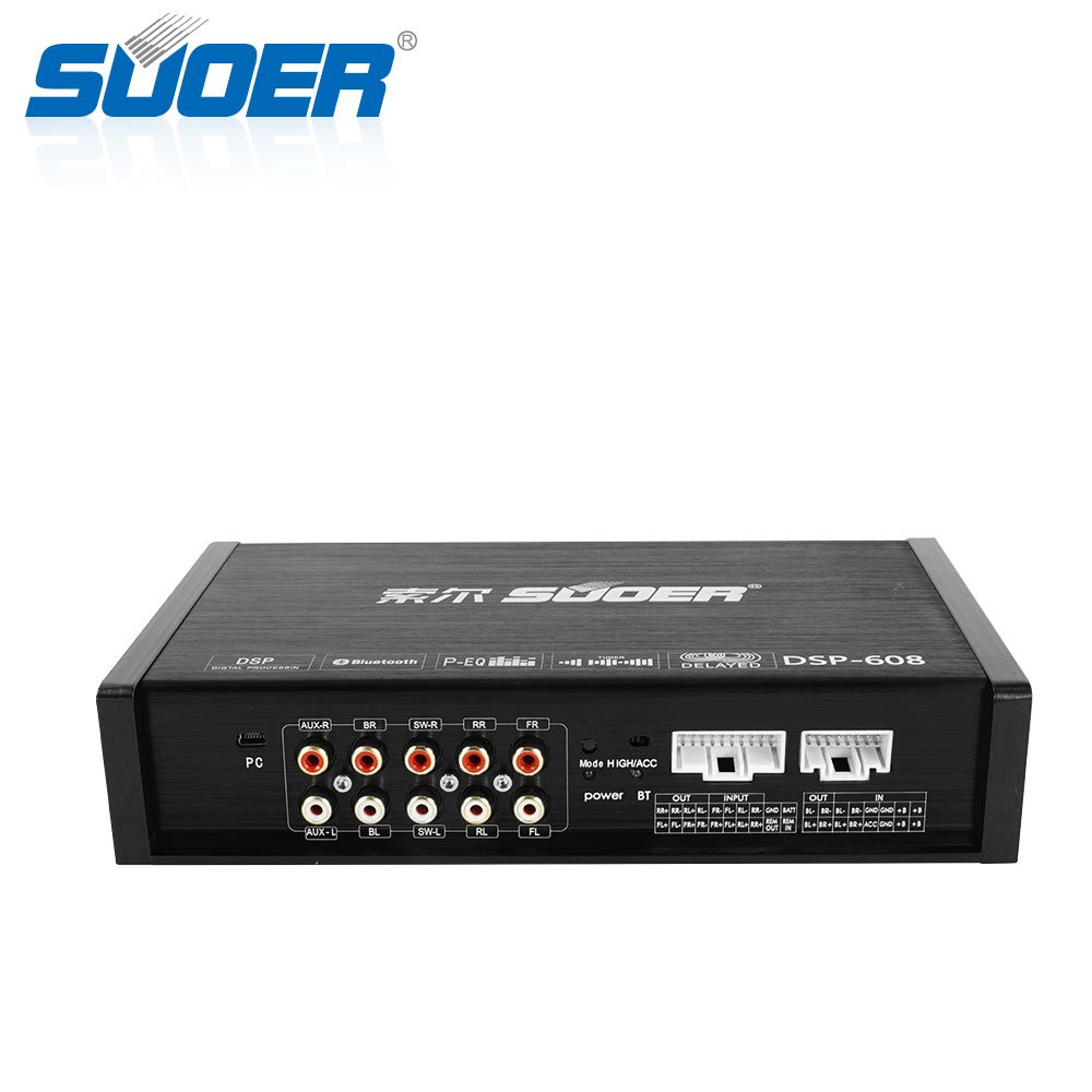 Suoer DSP-608 Good Price Car Stereo Dsp Amplifier Car Dsp Audio Blueteeth Amplifier