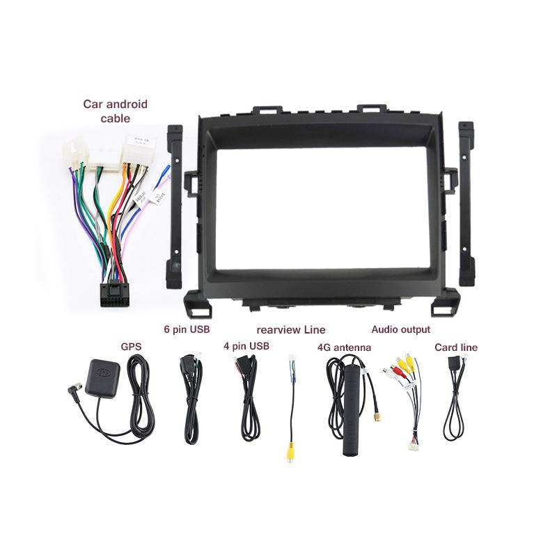 Aijia 8+256GB 4G Android Dashboard Fascia Frame for 2008 TOYOTA ALPHARD 9INCH Car Frame Radio Car Multimedia Player