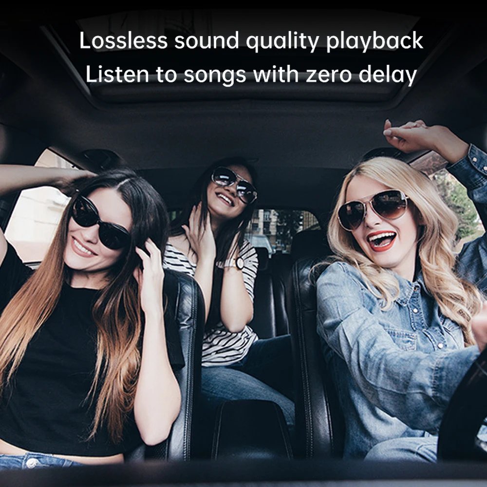 New NFC Blue-tooth 5.1 Receiver Car NFC Stereo AUX Bluetooth Audio Wireless Adapter MP3 Player Wireless Car Kit Supports TF Card