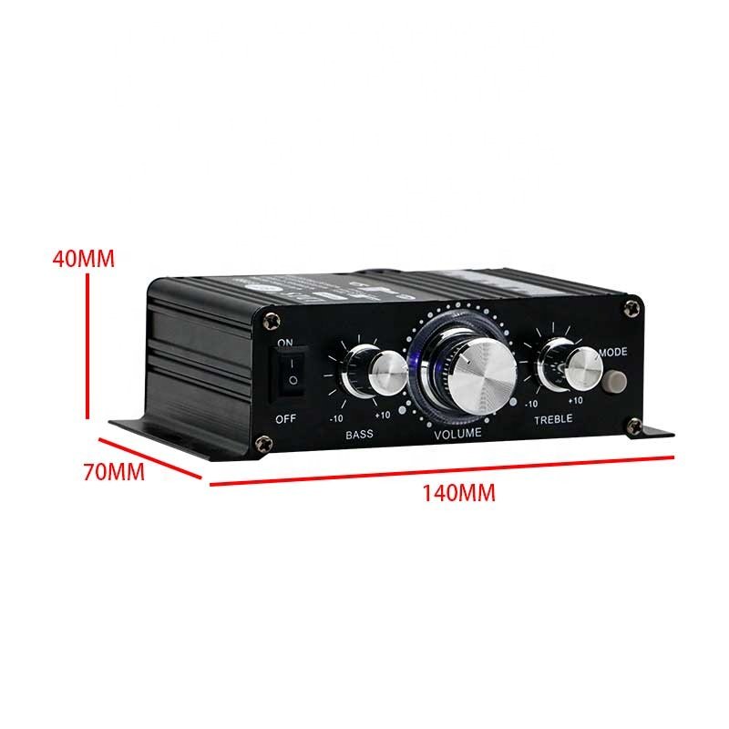 BT-888 Mini Portable Professional Subwoofer Speaker 12V Power Audio Car Amplifiers