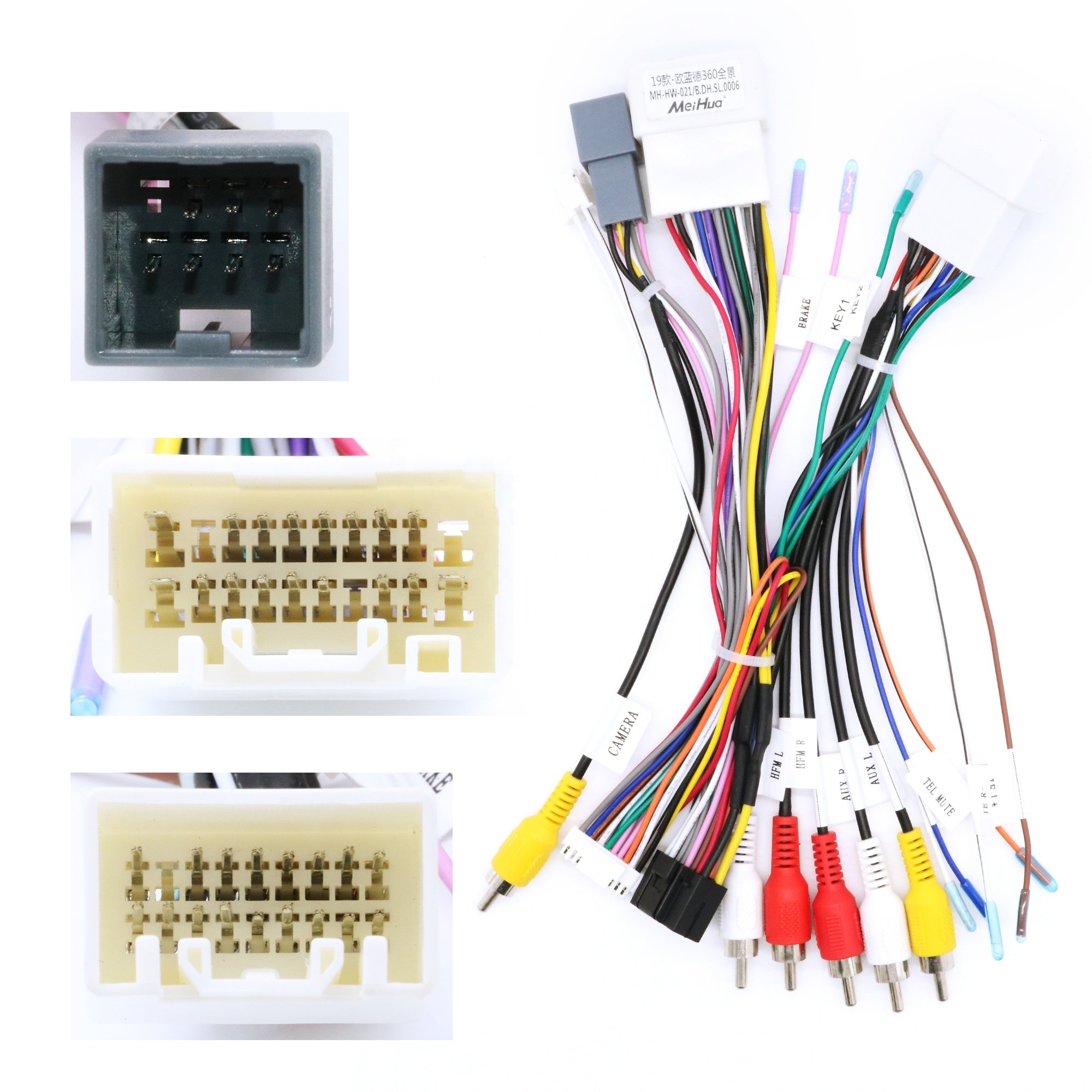 Meihua Android Car Radio Canbus Wiring for Mitsubishi Pajero/Montero/Lancer/ASX 2014+ Cable Harness for Rockford Audio System