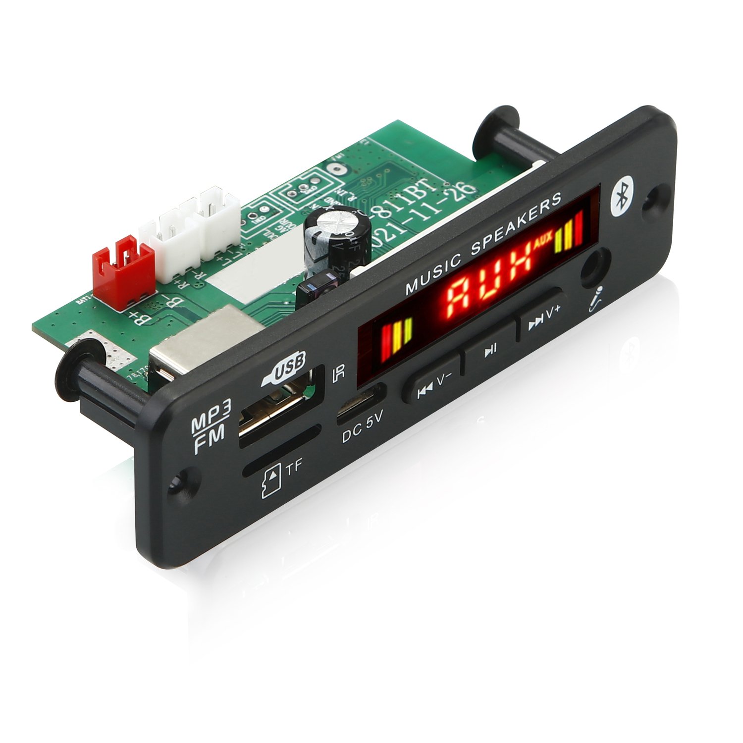 DC 12V/18V Bluetooth 5.0 MP3 Decoding Board 40W Amplifier Audio DIY MP3 Player Car FM Radio Module TF 3.5mm Mic Wireless Card