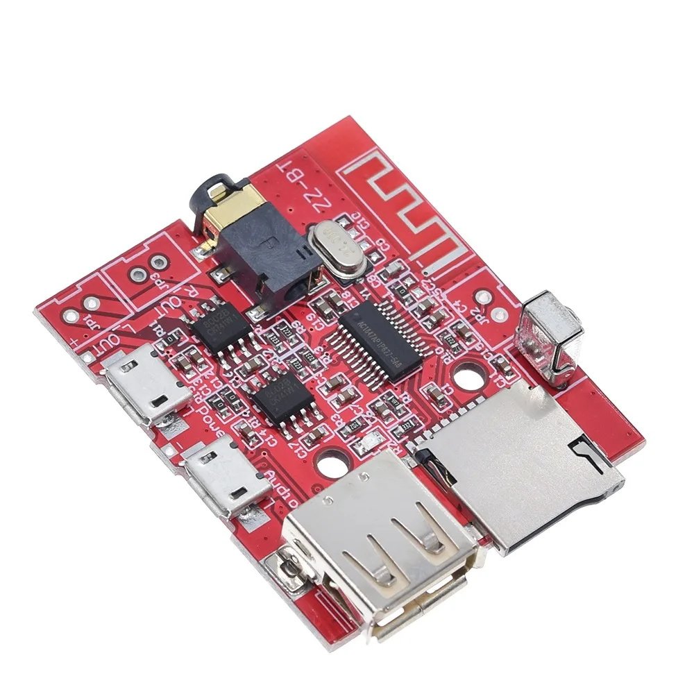 3W Car Bluetooth 4.1 MP3 WAV Decoding Board Speaker Amplifier Audio Receiver Module Support USB/TF/U-DISK/IR Remote Control