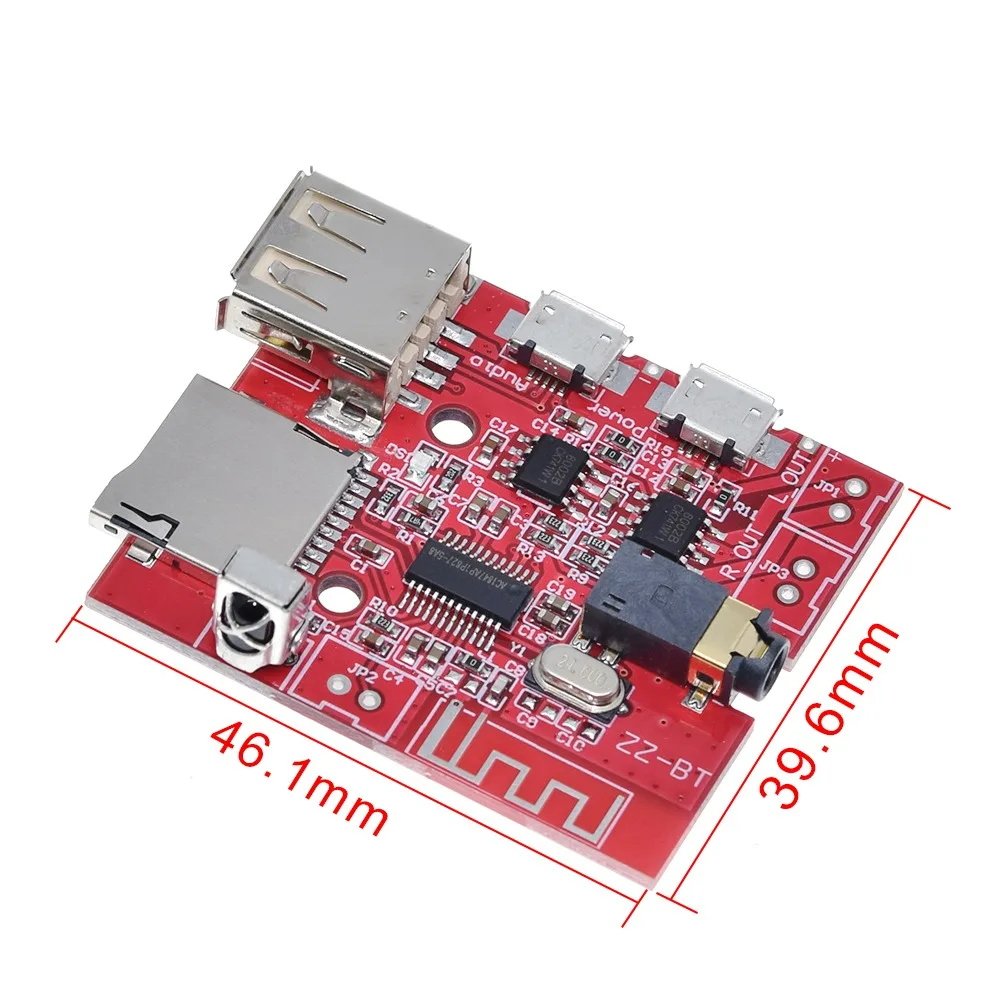 3W Car Bluetooth 4.1 MP3 WAV Decoding Board Speaker Amplifier Audio Receiver Module Support USB/TF/U-DISK/IR Remote Control