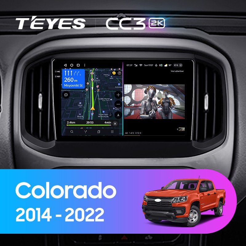 TEYES CC3 2K for Chevrolet Colorado 2 2014 - 2022 Car Radio Multimedia Video Player Navigation Stereo GPS Android 10 No 2di