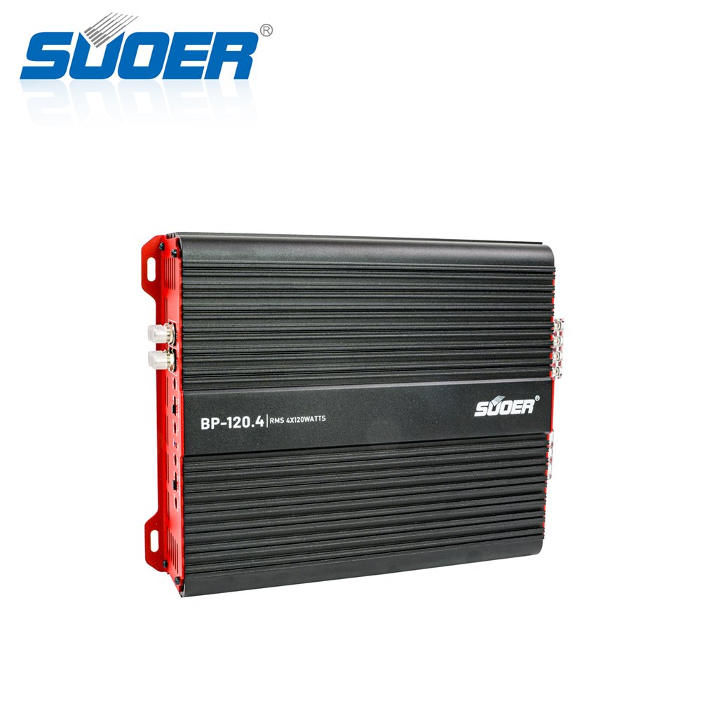 Suoer BP-120.4 Class AB 4 Channel 120 Watts Rms Audio Car Amp 120 Watt Rms Power Power Car Amplifier