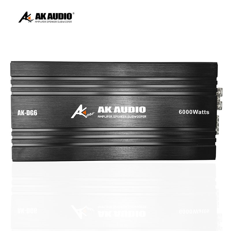 AK-DG6 Professional 1 CH Class D Mono Block 6000W RMS Car Amplifier Range High Power Mono Audio Amplifier,one Channel Amplifier