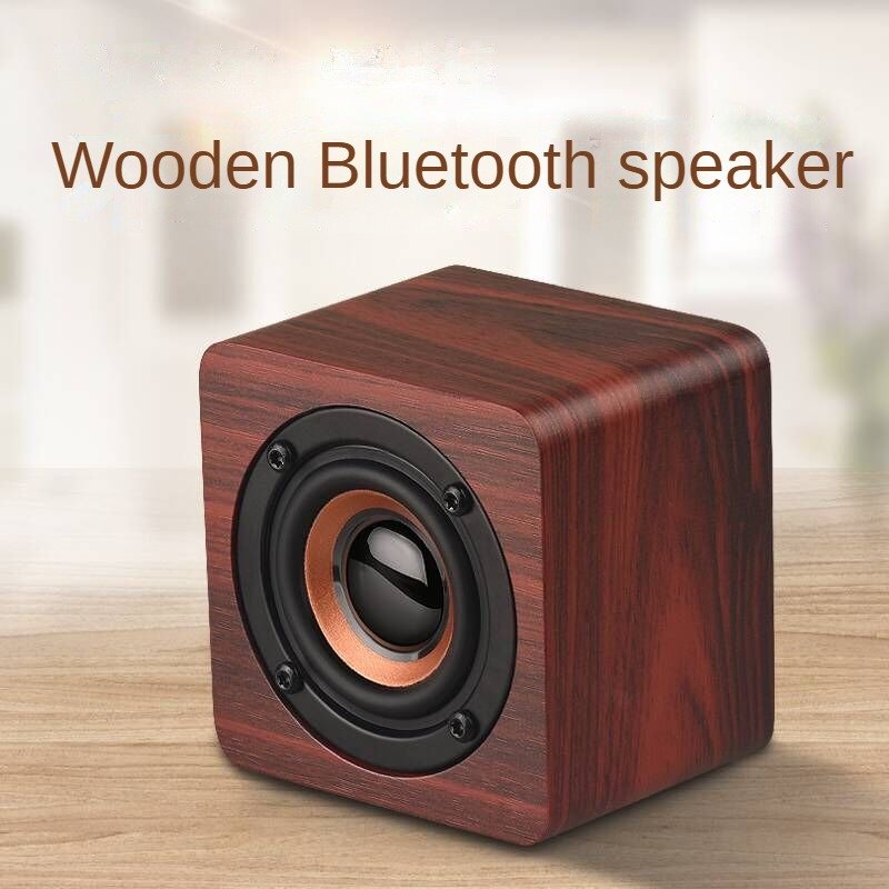 SHKL Wholesale Portable Wireless Speaker Small Mini Wood Sound Chip Music Wooden Studio Light Smart Pocket Party Outdoor Sport
