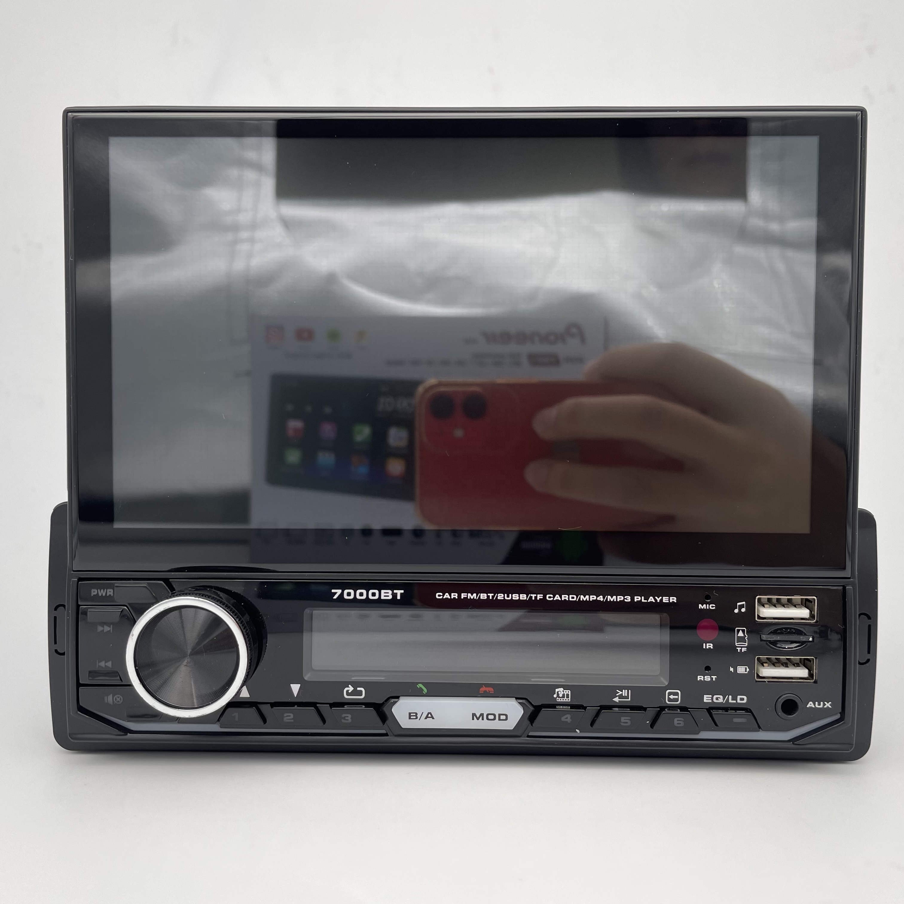 Universal Car Audio 7 Inch Rearview FM/TF/MP5 Car Stereo 1 Din with Reverse Camera